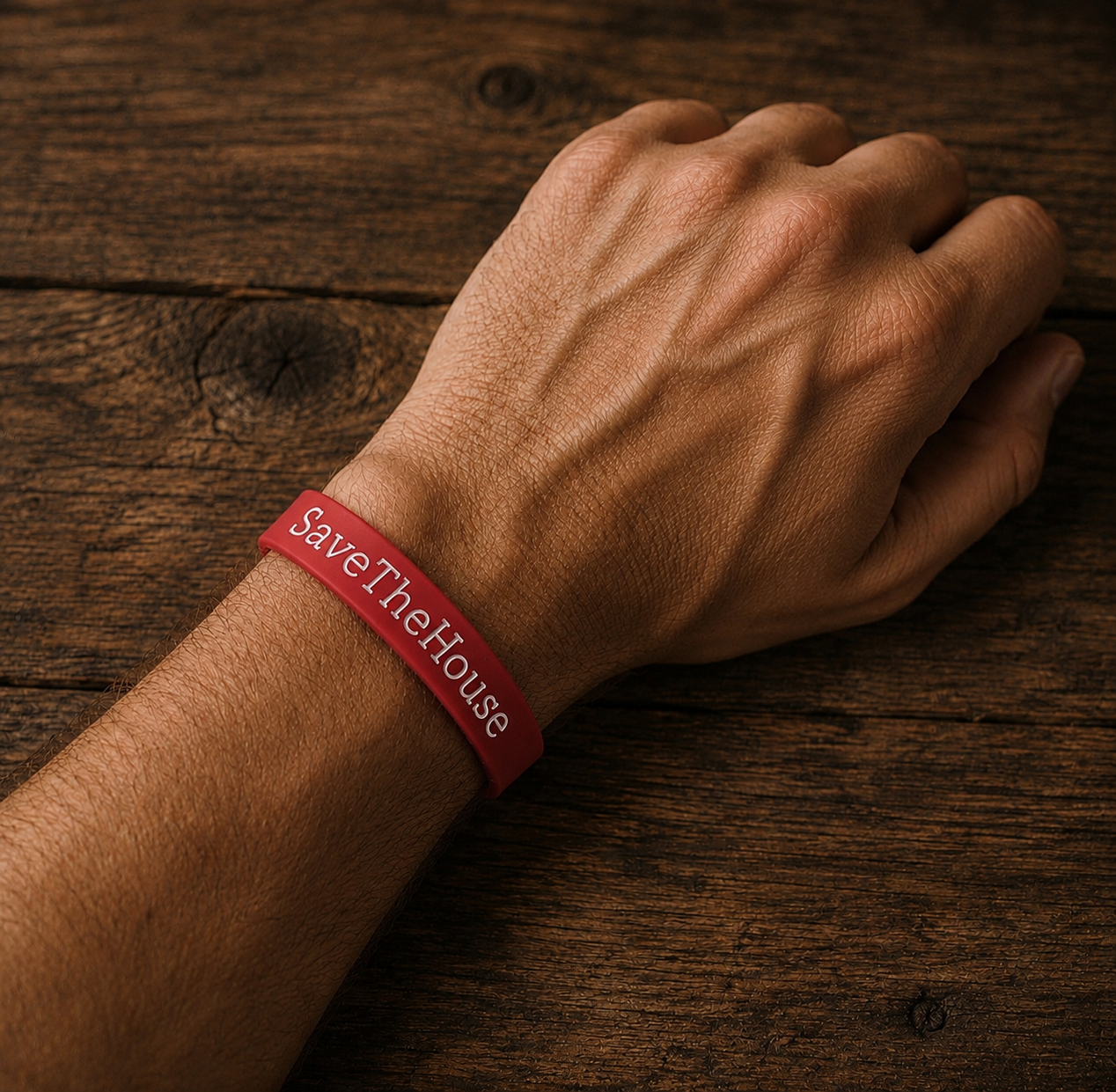 Save The Arnold Estate RED Wrist Band!