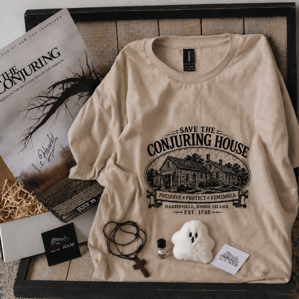 NEW LOGO Save The Conjuring House Bundle Box! (Tan Shirt)