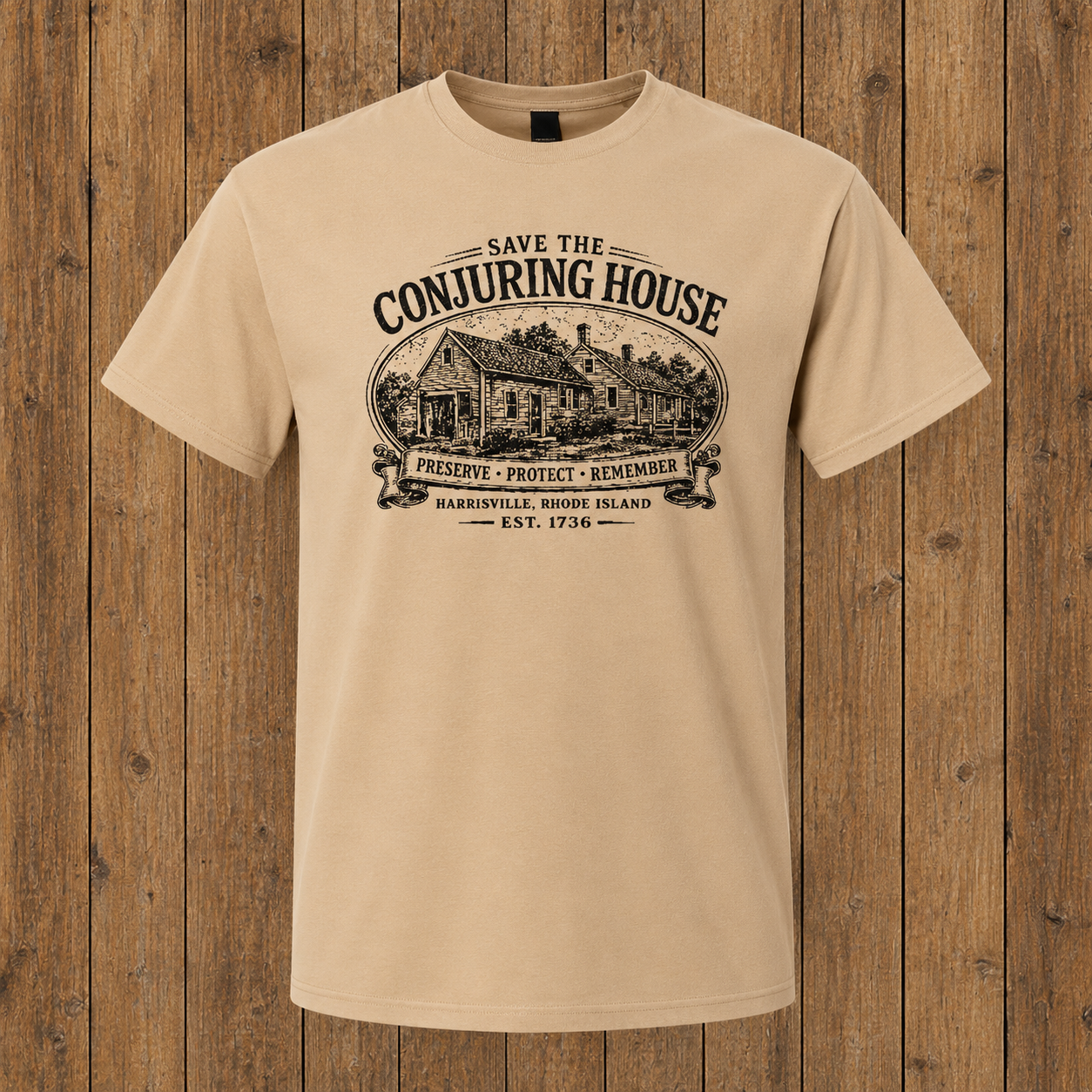 NEW LOGO Conjuring House T-Shirt (Tan)