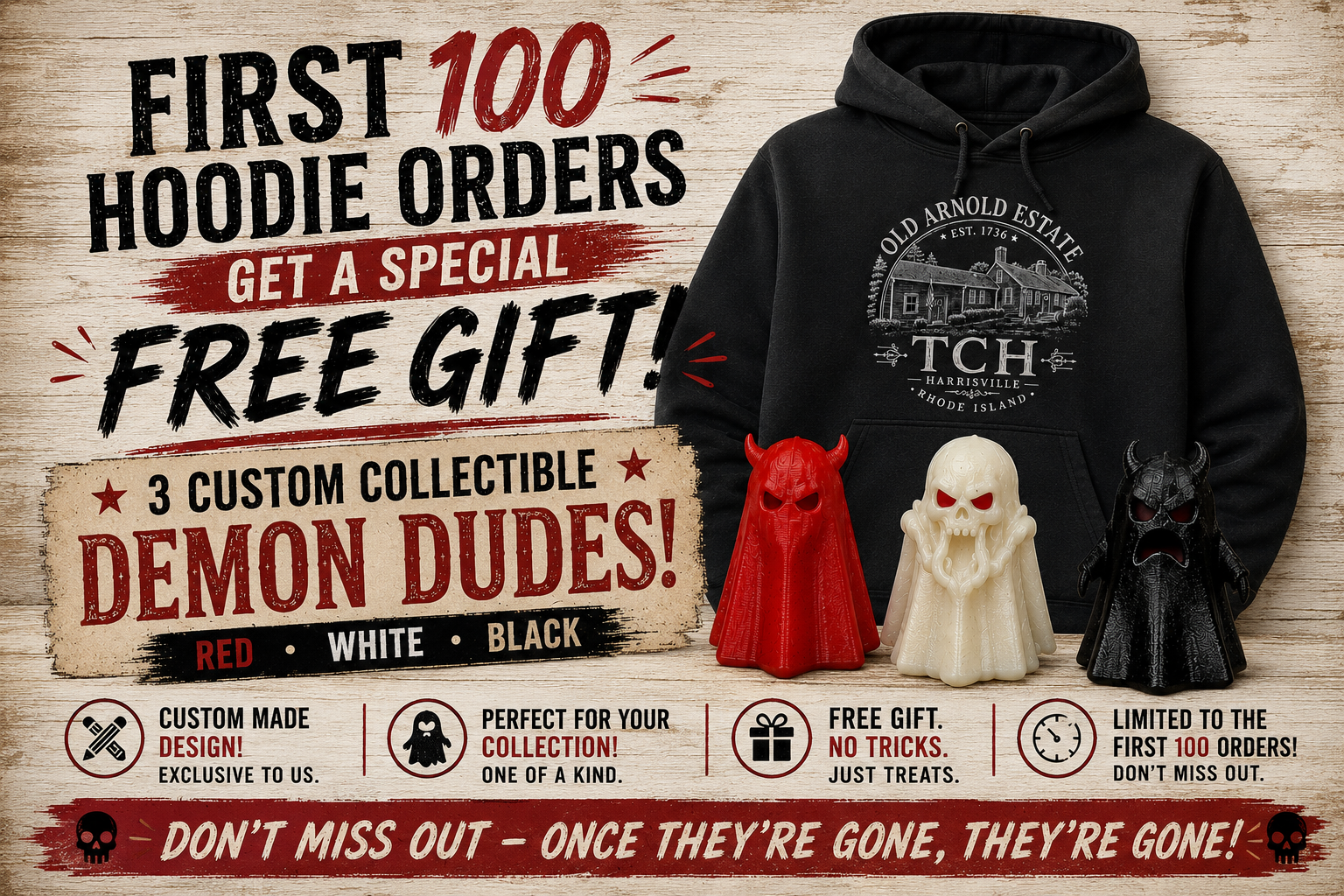 NEW! Support The Arnold Estate - BLACK Hoodie!